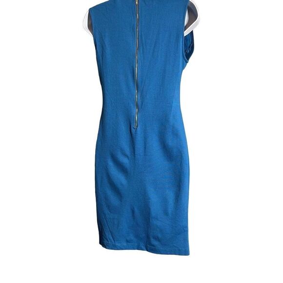Akira Chicago Women's Sheath Dress V Neck Mini Sleeveless Stretch Blue Large - Picture 3 of 7